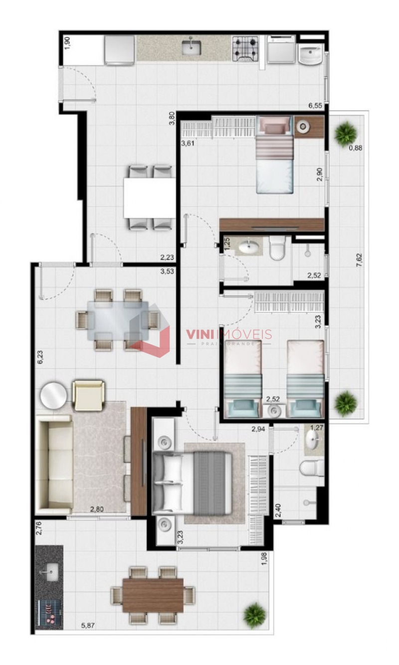 Apartamento em Nova Mirim