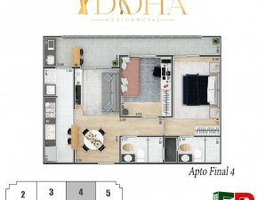 Apartamento em Praia Grande - Boqueirão