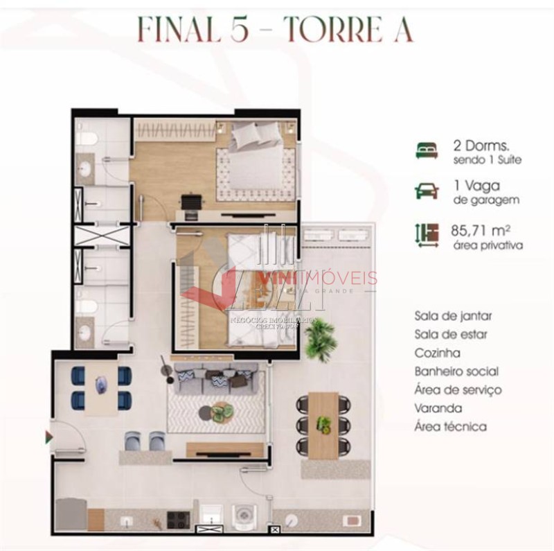 Apartamento em Caiçara