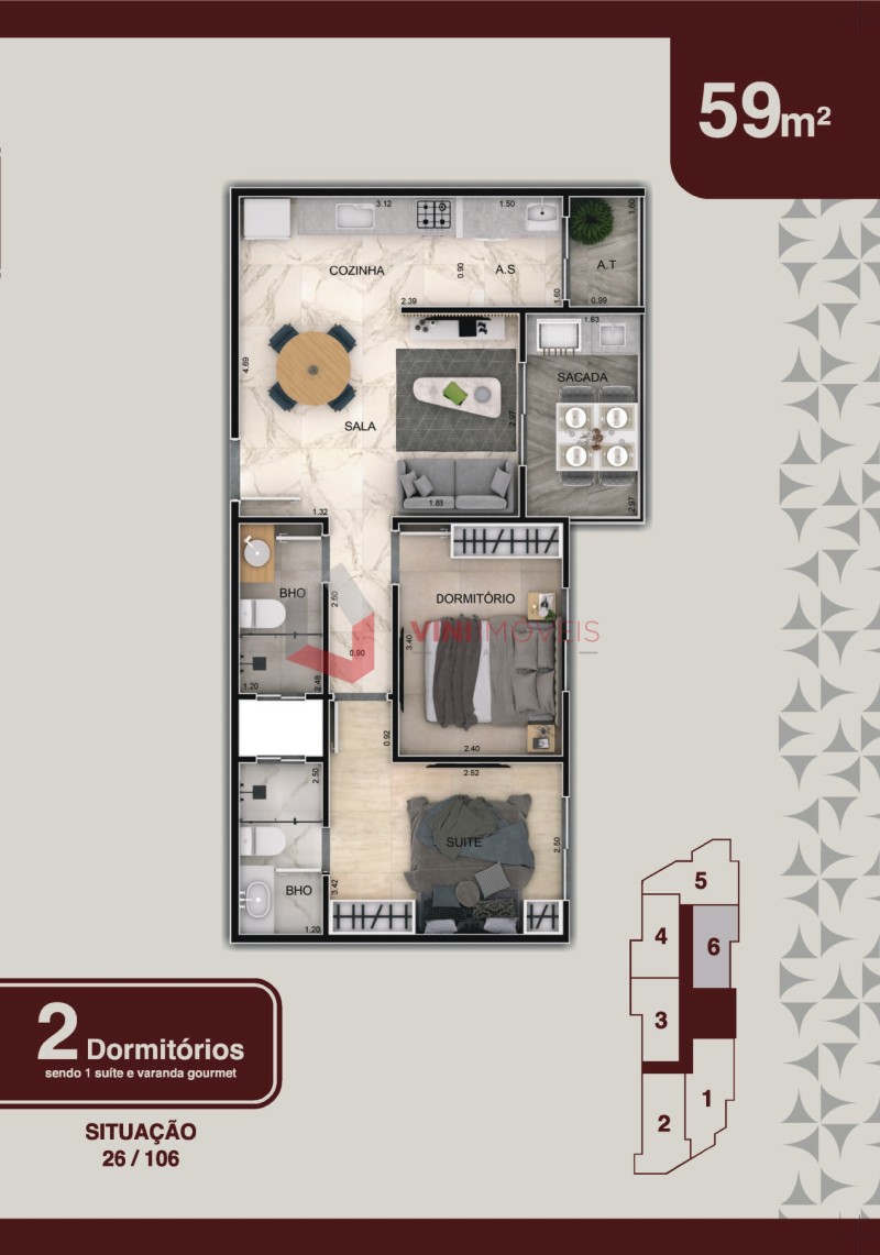 Apartamento em Vila Mirim