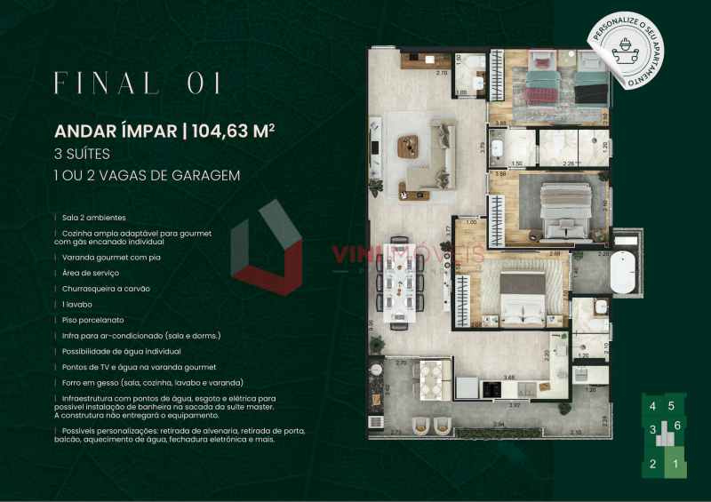 Apartamento em Guilhermina