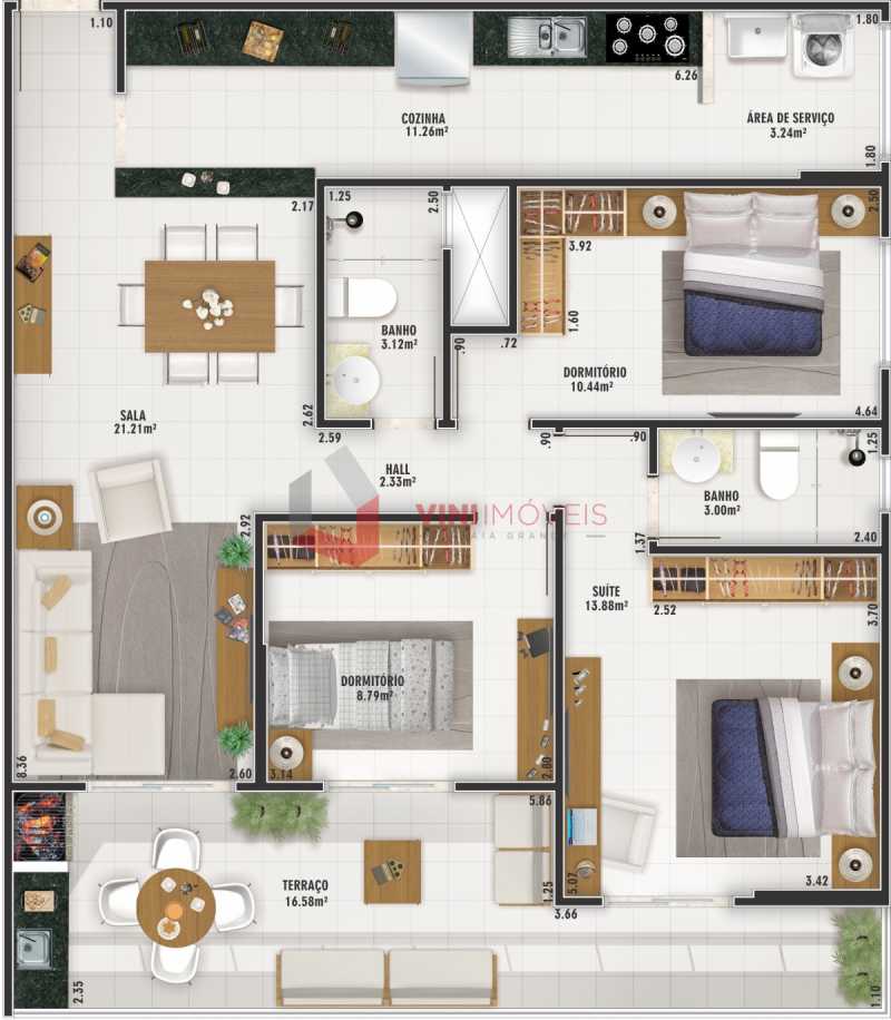 Apartamento em Canto Do Forte